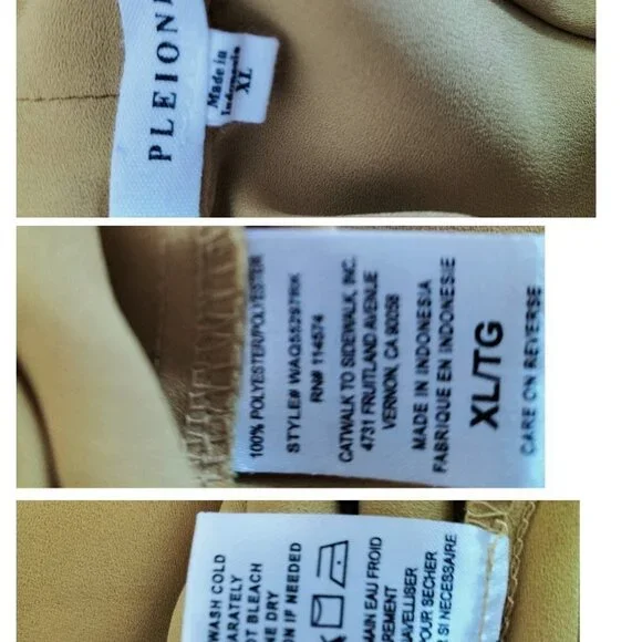 (#492)Pleione Mustard Yellow Surplice Crossover Long Sleeve Top Size XL - Picture 5 of 5